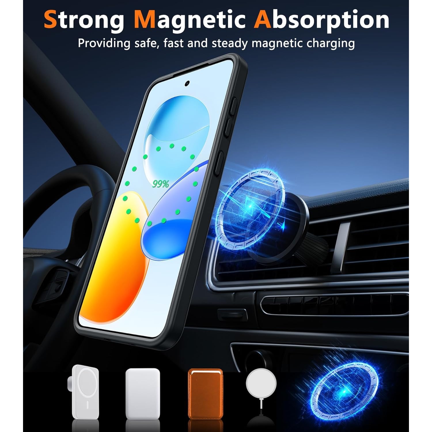 Husa pentru Samsung Galaxy S26, MagSafe, Hybrid Ultra Slim, Carcasa spate Mat, Hardcase, Antisoc, Negru