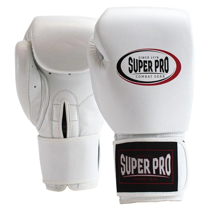 Manusi de Box Super Pro Gear Alb/Negru