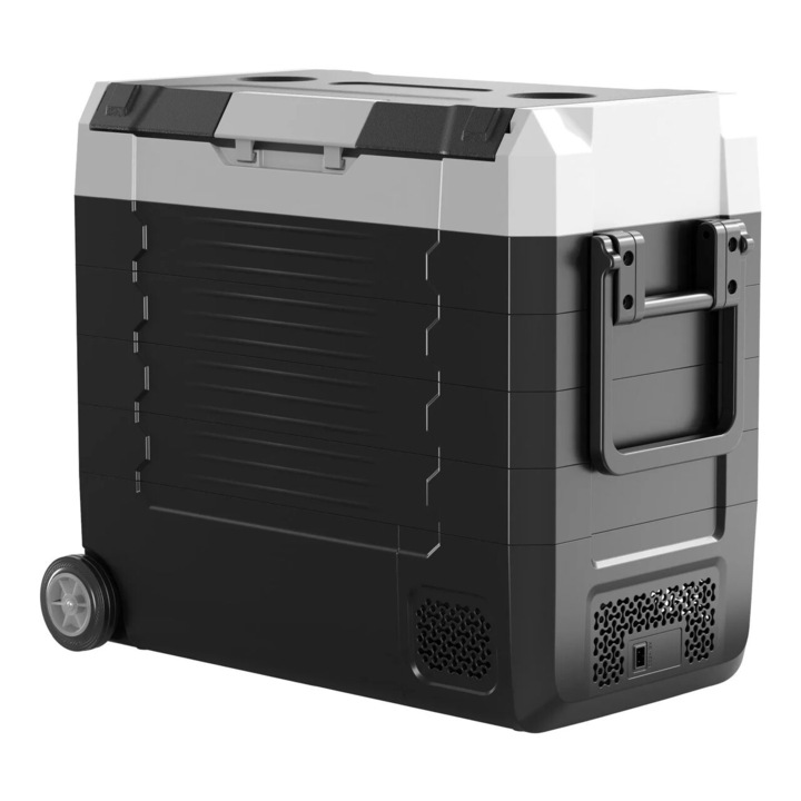 Lada frigorifica profesionala cu compresor, 2 x Zone, 55 l, Troller, DC 12/24V AC100-240V, aplicatie Smart