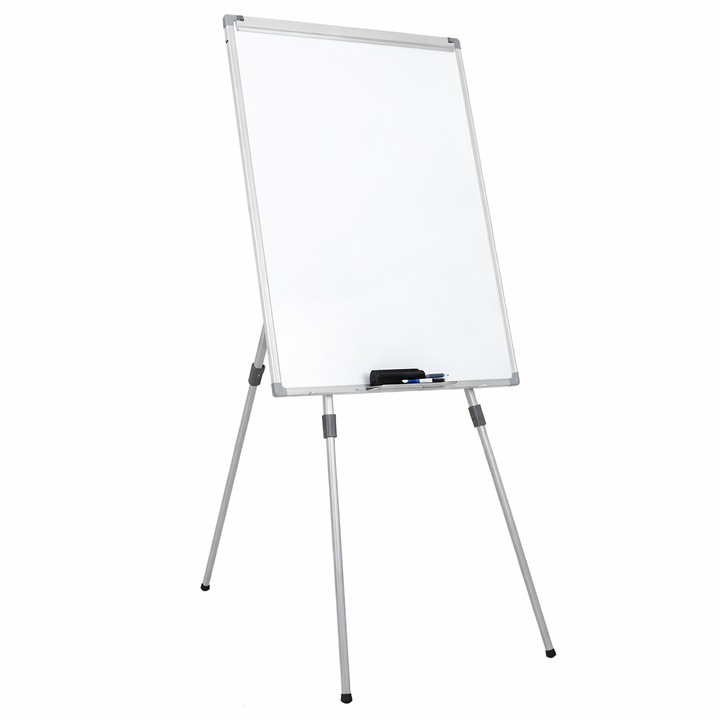 Flipchart 70x100 cm, mágneses tábla, 3 láb, papírtartó