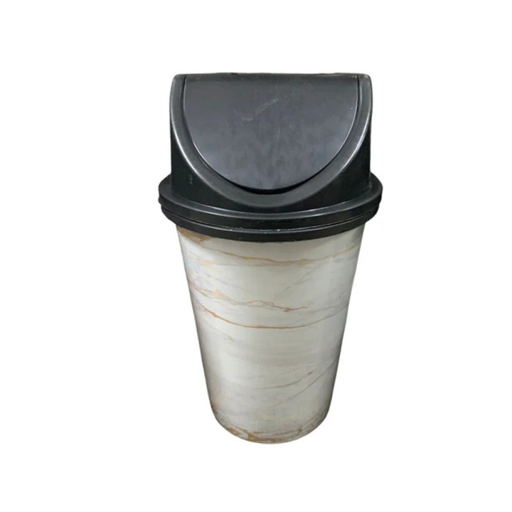 Cos de Gunoi din Plastic cu Capac Batant, 8 l, Model Marmotat