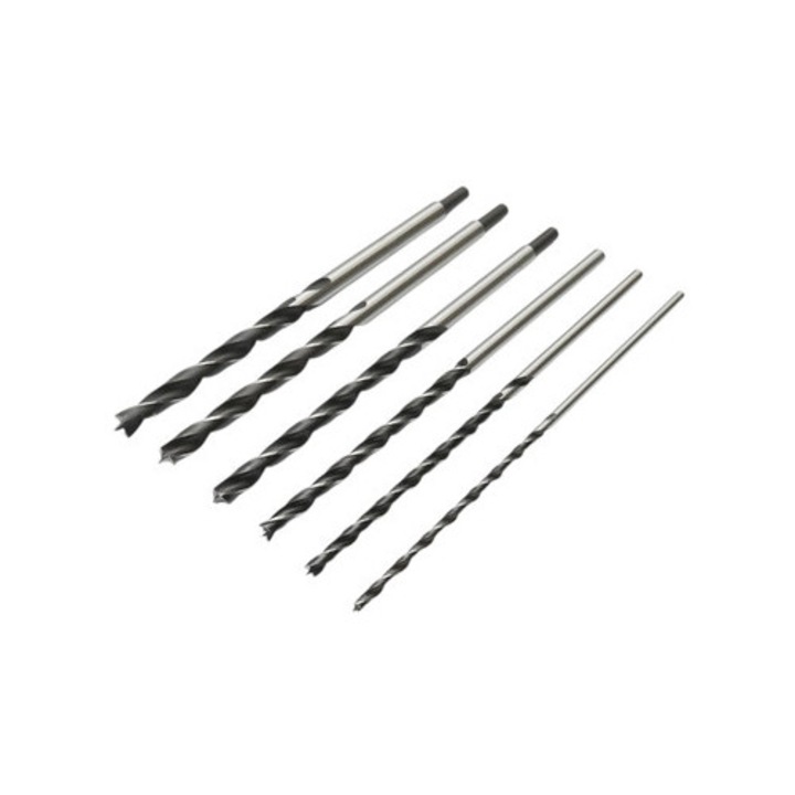 Set 6 burghie lemn 6-14mm, lungime 300mm, tija cilindrica