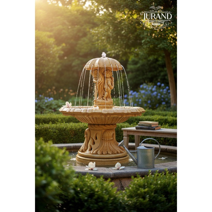 Fantana arteziana Italiana cu Umbrela, fantana completa de gradina / exterior / interior / terasa, Iluminare LED/ lampa UV