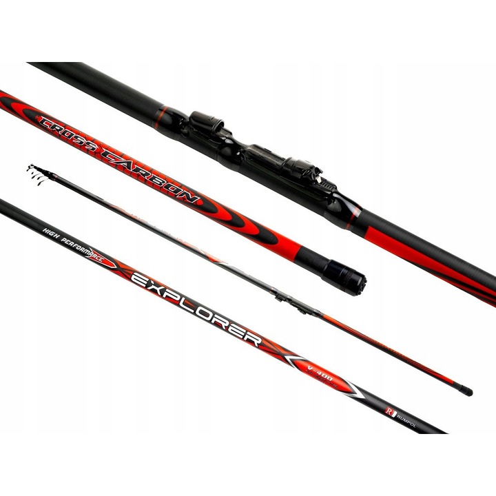 Lanseta pescuit EXPLORER BOLONKA 4M, 90% carbon, tehnologie Matrix Shield, 10-50g, 400cm