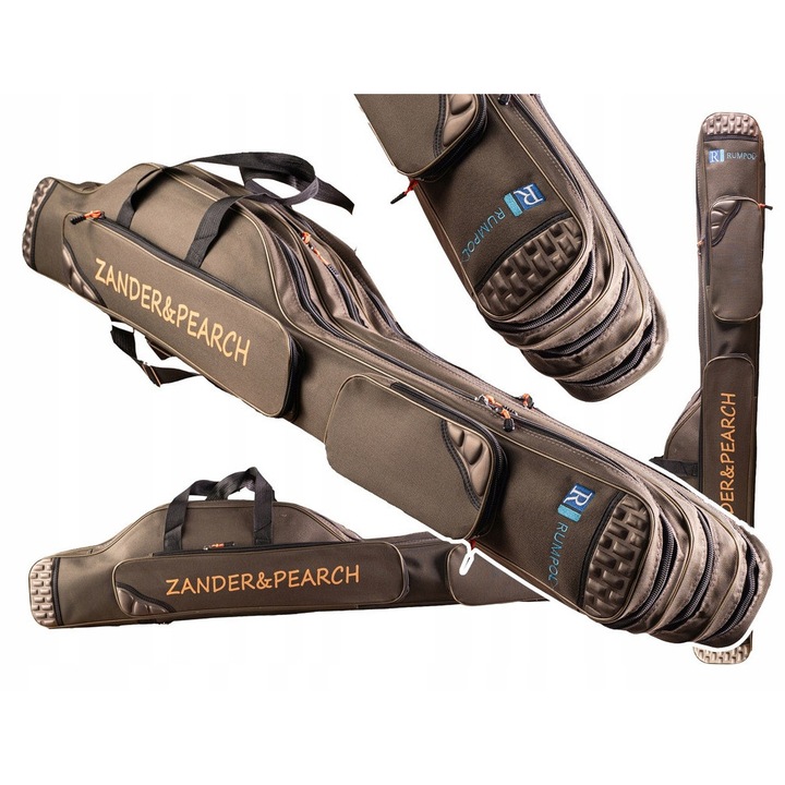 Geanta de pescuit Rumpol, 140cm, 3 compartimente, impermeabila, cu curea de umar