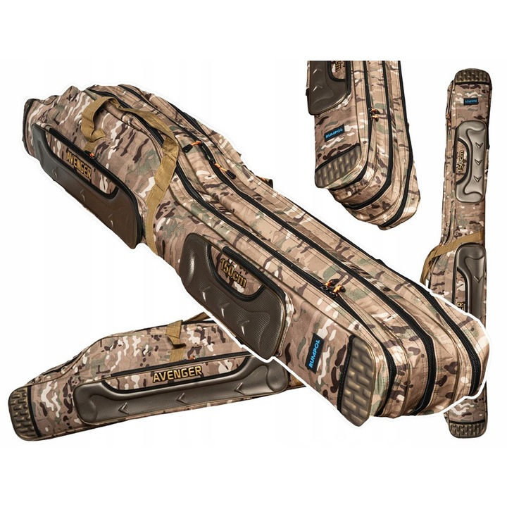 Geanta pentru undite Rumpol Avenger 150cm, 3 compartimente, impermeabila, cu curea de umar