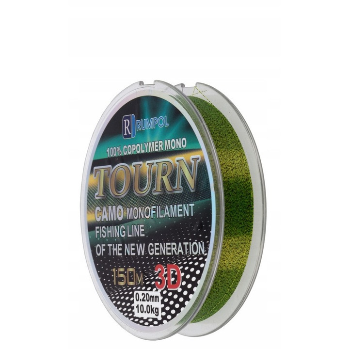 Fir de pescuit Rumpol TOURN 3D CAMO 0,35mm, 150m, rezistenta 14kg, camuflaj