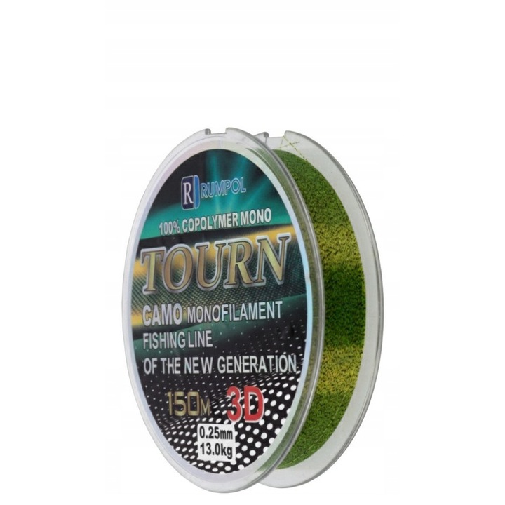 Fir de pescuit Rumpol TOURN CAMO 3D, 150m, 0.25mm, 13kg, camuflaj