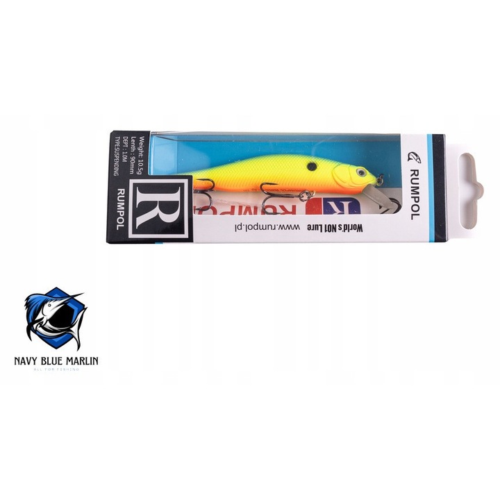 Naluca Rumpol 90mm-10.5g 1-2m, sistem Long Cast, actiune provocatoare, culoare realista
