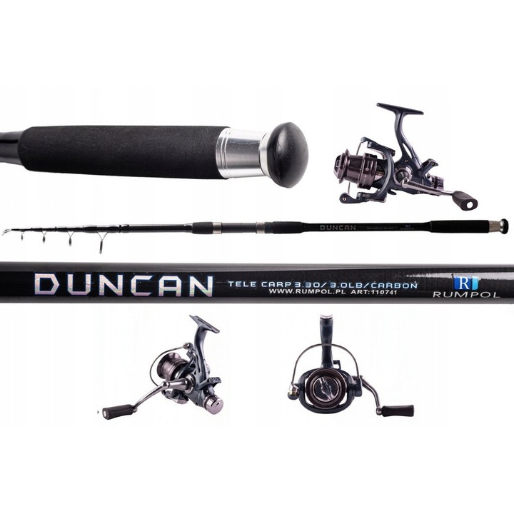 Set pescuit cu lanseta, Rumpol 2x Duncan 3.3M 3.0Lbs