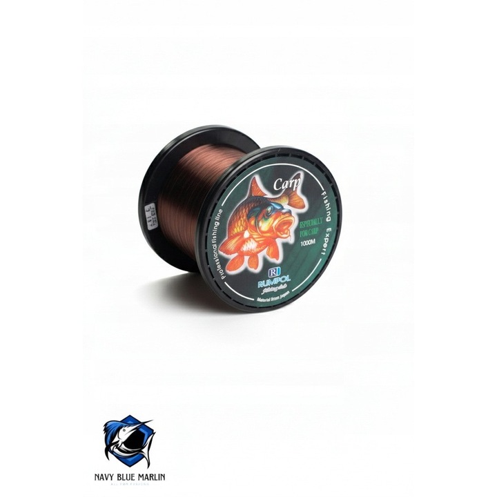 Fir de pescuit Rumpol Carp 1000m 0,35mm 12kg, culoare cupru, rezistenta la uzura
