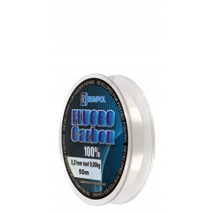 Fir pescuit Rumpol Fluoro Carbon 0,20mm, 50m, 9kg, super neted, rezistent la UV
