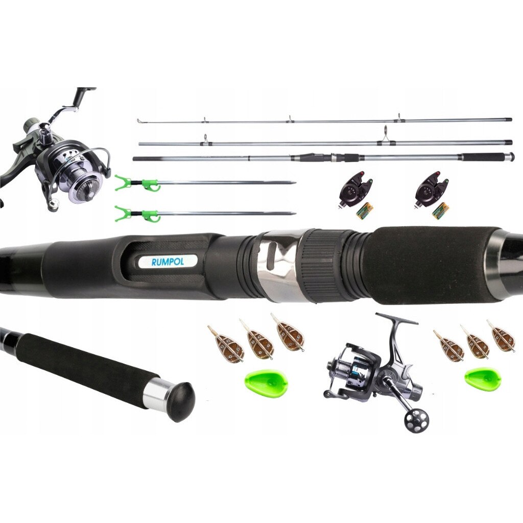 Set lansete pescuit Rumpol, 2x Hunter Carp 3,9m, 2x Carp 5000, 2x