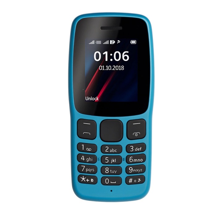 Telefon mobil Nokia 106, Dual SIM, Albastru