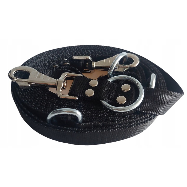 Lesa pentru caini mari si medii, Sunka, 3m, 2,5cm latime, negru