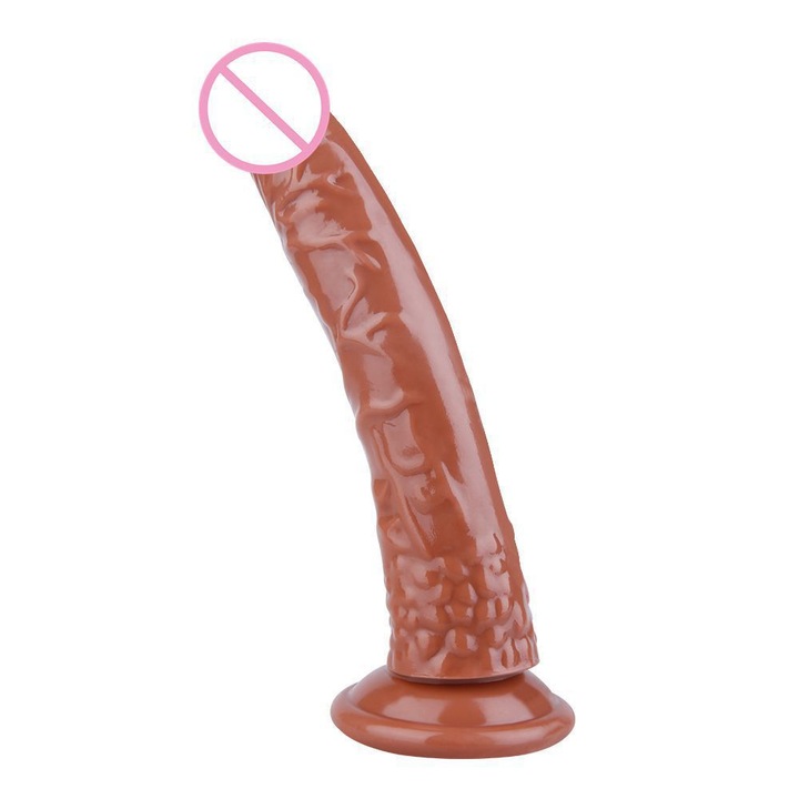 Dildo realist cu ventuza, CHAOHOT, 20cm, silicon medical, bej