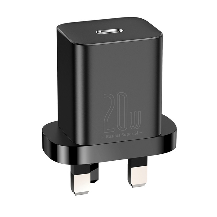 Baseus CCSUP-K01 hálózati töltő, USB-C port, 2E+1 W, fekete színű