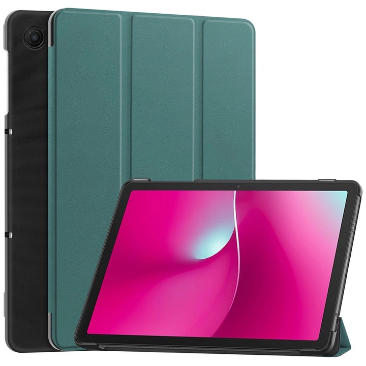 Etui Smart pentru T-Mobile REVVL Tab 2 5G 2025, verde, cu functie de suport, material ecologic