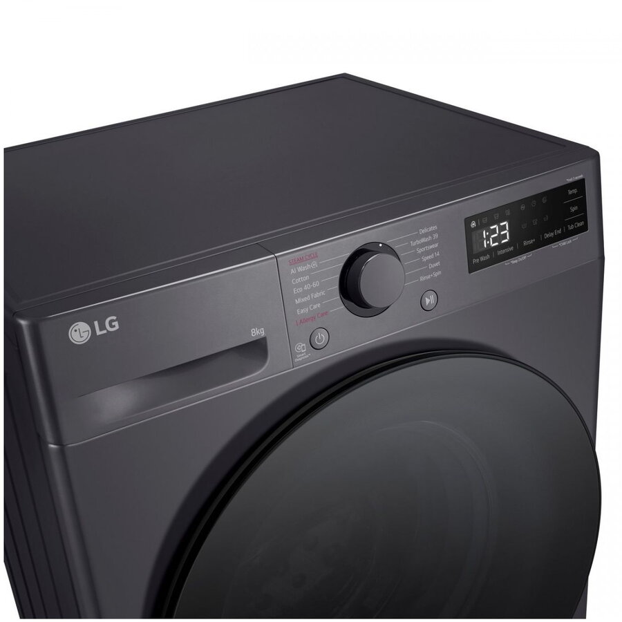 Masina de spalat rufe, LG, F2WR508S2M, 8kg, 1200rpm, negru, 60x48cm