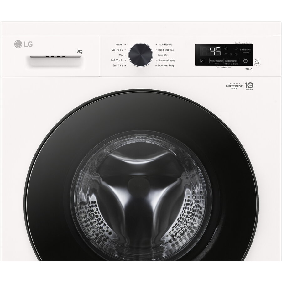 Masina de spalat LG F4X1009NWB, A, Incarcare frontala, Capacitate de spalare 9 kg, Adancime 55 cm, 1400 rpm, Alb