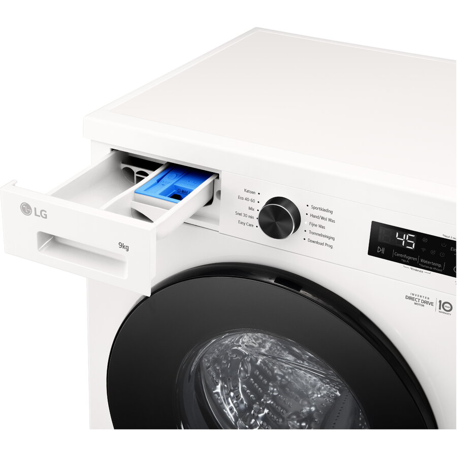 Masina de spalat LG F4X1009NWB, A, Incarcare frontala, Capacitate de spalare 9 kg, Adancime 55 cm, 1400 rpm, Alb
