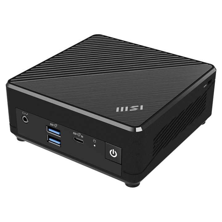 Настолен компютър MSI CUBI N ADL S-226BEU, 936-B0A921-226, Windows 11 Pro, Intel Processor N200 (4-ядрен), Intel UHD Graphics, Без RAM памет. Има 1 слота 3200MHz DDR4 до 16GB RAM., Черен