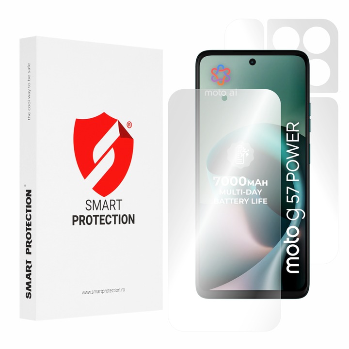 Комплект матово антирефлексно защитно фолио Smart Protection за Motorola Moto G57 Power, цяло тяло, дисплей и гръб