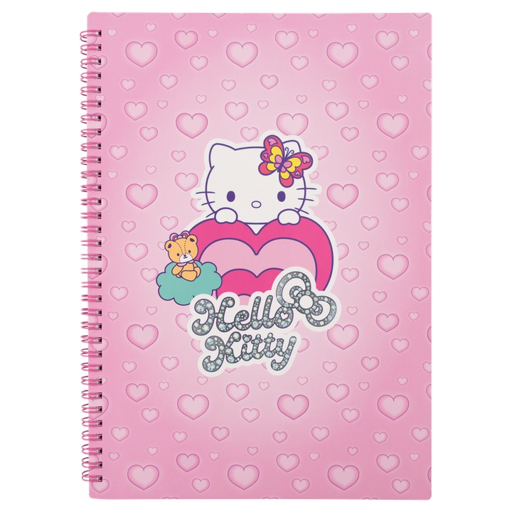 Тетрадка CoolPack А4 със спирала PP 100 листа Hello Kitty Pastel_2