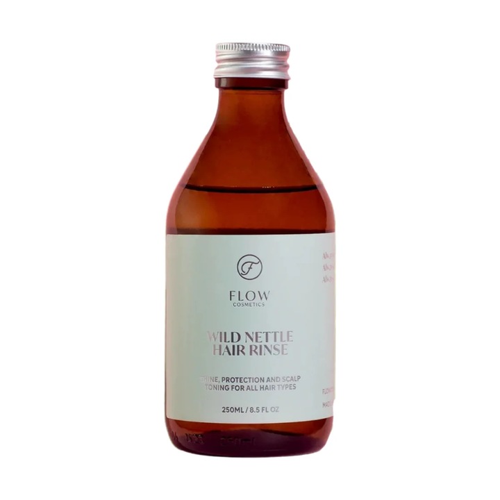 Терапия за коса Flow Cosmetics Wild Nettle, 250ml, за увредена и нормална коса, стимулира растежа, с ябълков оцет, коприва