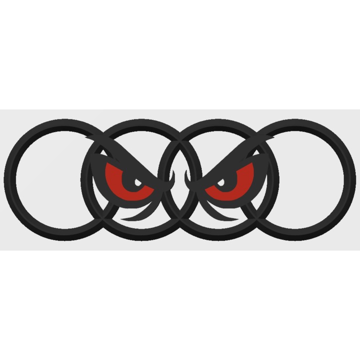 3D авто емблема Fury Style, 120 мм, агресивен дизайн, тунинг аксесоар