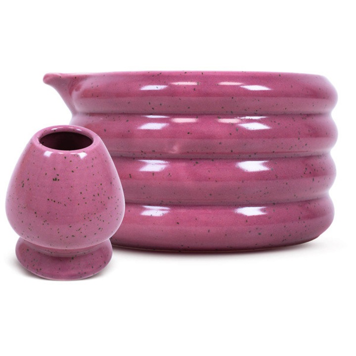 Matcha Tea Tartozék Készlet, Cebador Beri, Áfonyalila Kerámia Matchawan Tál, 500 ml, Kusenaoshi Chasen Tartó, Japán Design, Prémium Minőség, Elegáns És Funkcionális