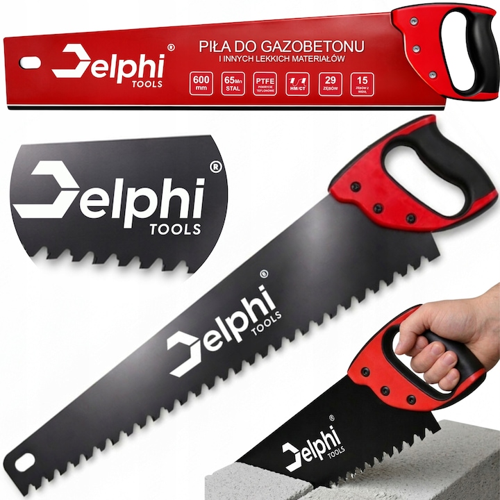 Fierastrau manual pentru taierea BCA-ului, cu dinti vidia, 29 dinti, 600 mm