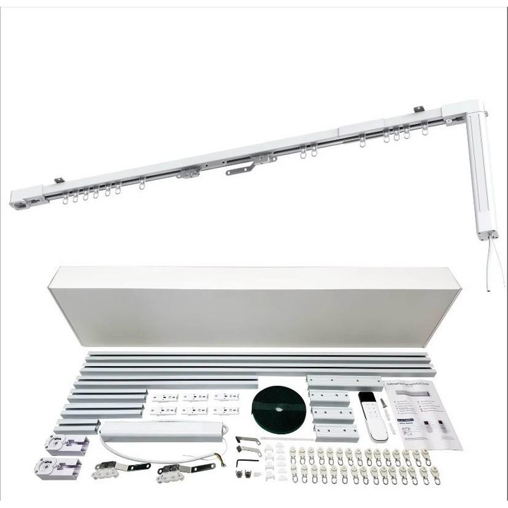 Sina electrică pentru perdele și draperii SMART, control manual și de la distanță, 4, 2 m, alb