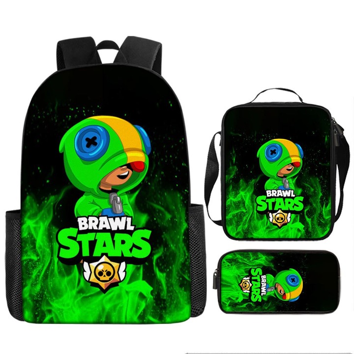 Brawl Stars iskolatáska szett, 3 részes, 45x30x12cm, többszínű