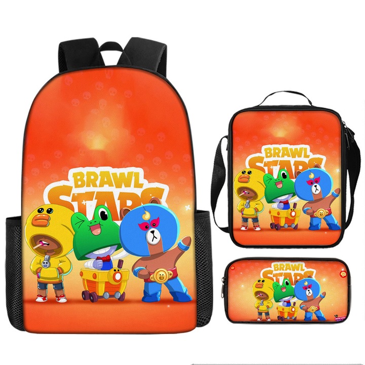 Set ghiozdan Brawl Stars, 3 piese, 45x30x12cm