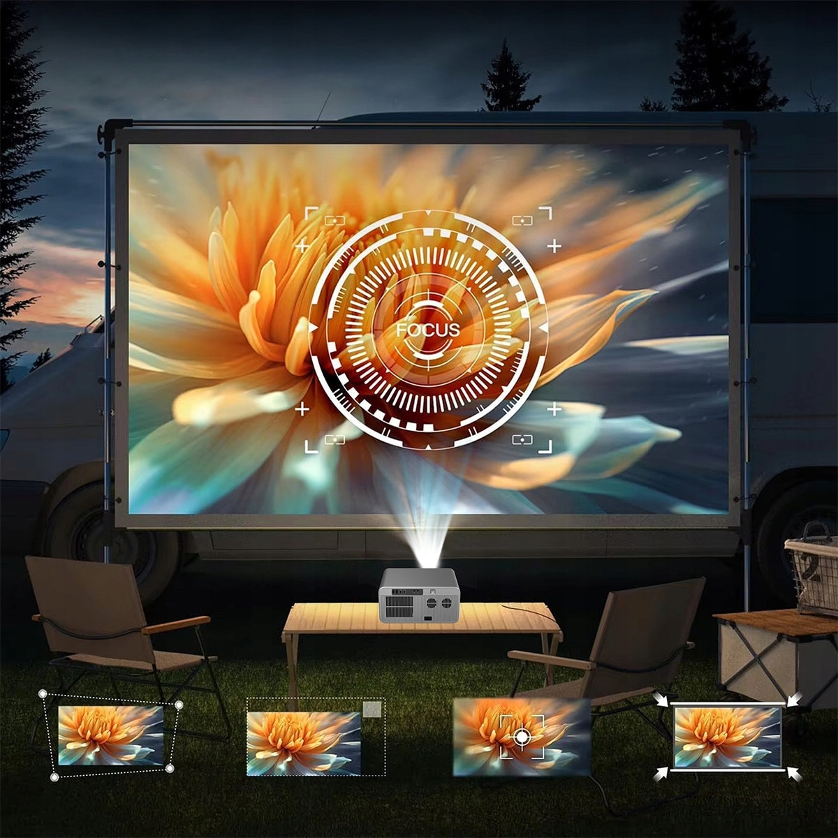 Proiector Zenwire PrimeView G60, Full HD 1920x1080, 1300 ANSI, WiFi 6 ...