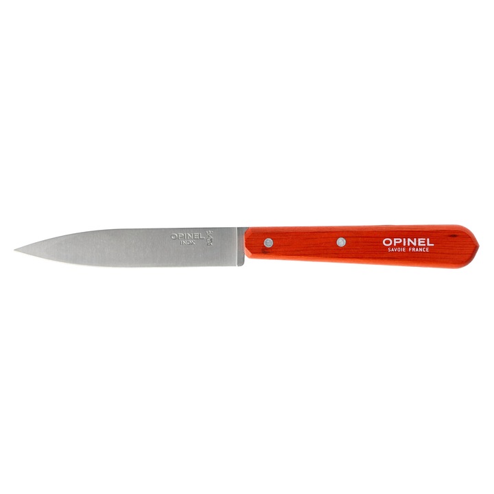 Cutit bucatarie, Opinel 112, portocaliu, lama 100mm, maner lemn carpen