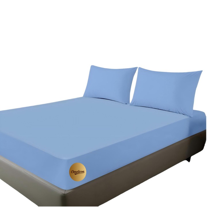Protectie saltea, Omelivon, albastru Havana, 160x200x30cm, impermeabil