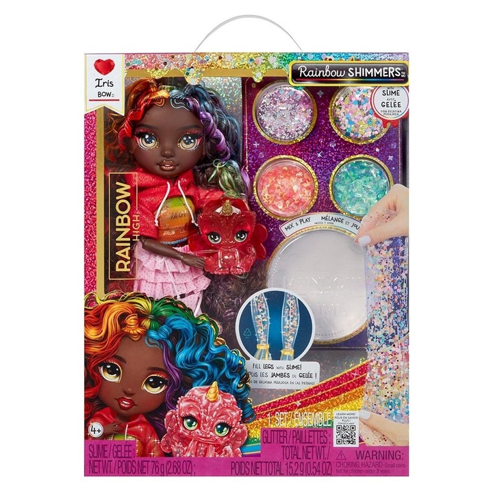 Papusa Rainbow High Rainbow Shimmers, cu moda slime, multicolor MGA