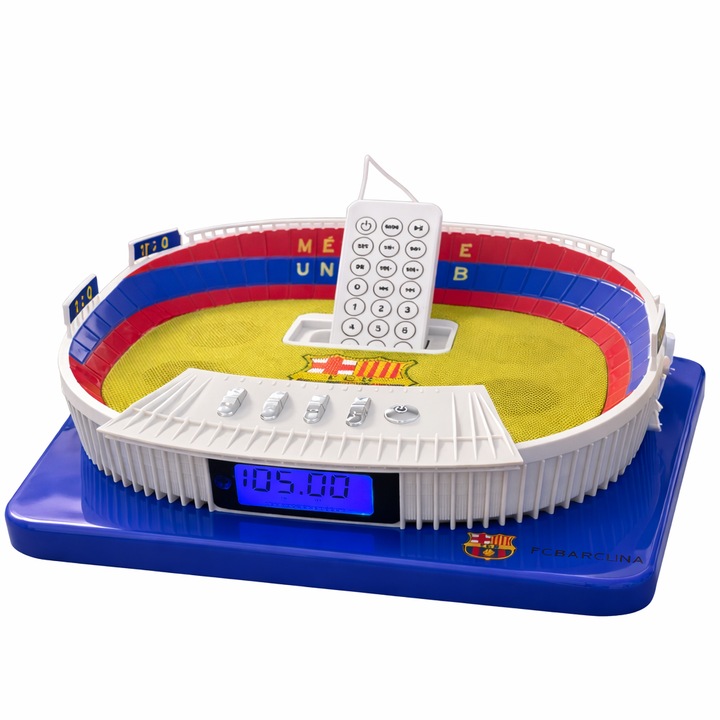 FC Barcelona tip Stadion Camp Nou cu Radio FM si Ceas Digital