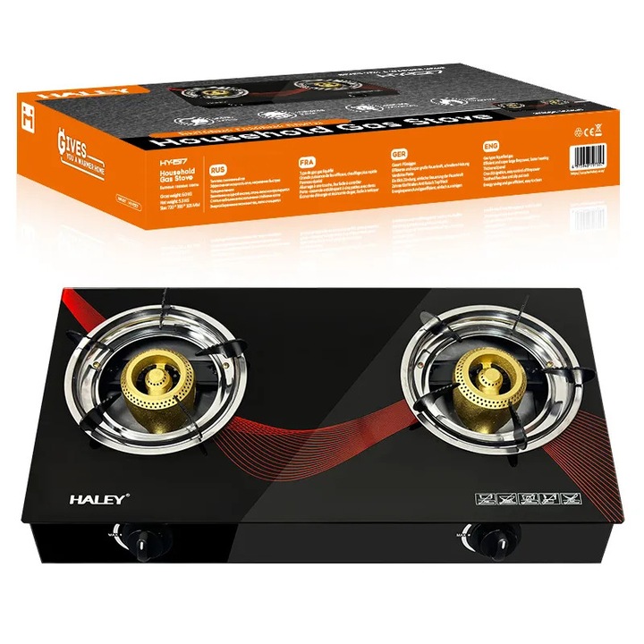 Aragaz cu doua ochiuri Haley HY-1523 – Flacara puternica si consum redus de gaz