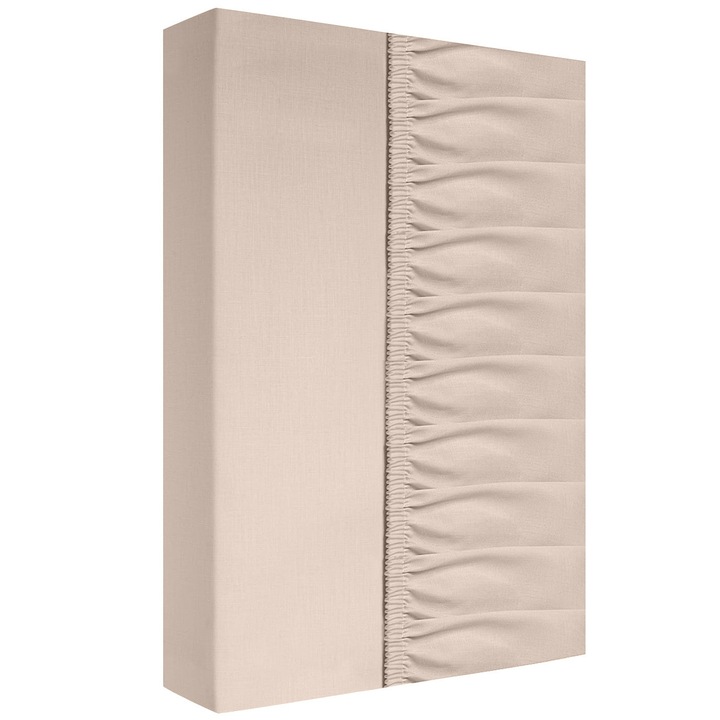 Чаршаф с ластик, Zaratex, 140x200см, 100% памук, бежов