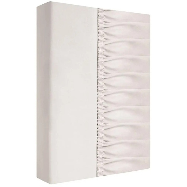 Сатениран долен чаршаф с ластик, Zaratex, 140x200см, 100% памук, екрю