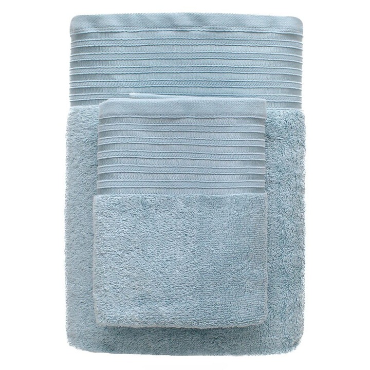 Prosop Frotte Vela 70x140 cm, 60% bumbac, 40% modal, culoare blekint, gramaj 550 g/m2