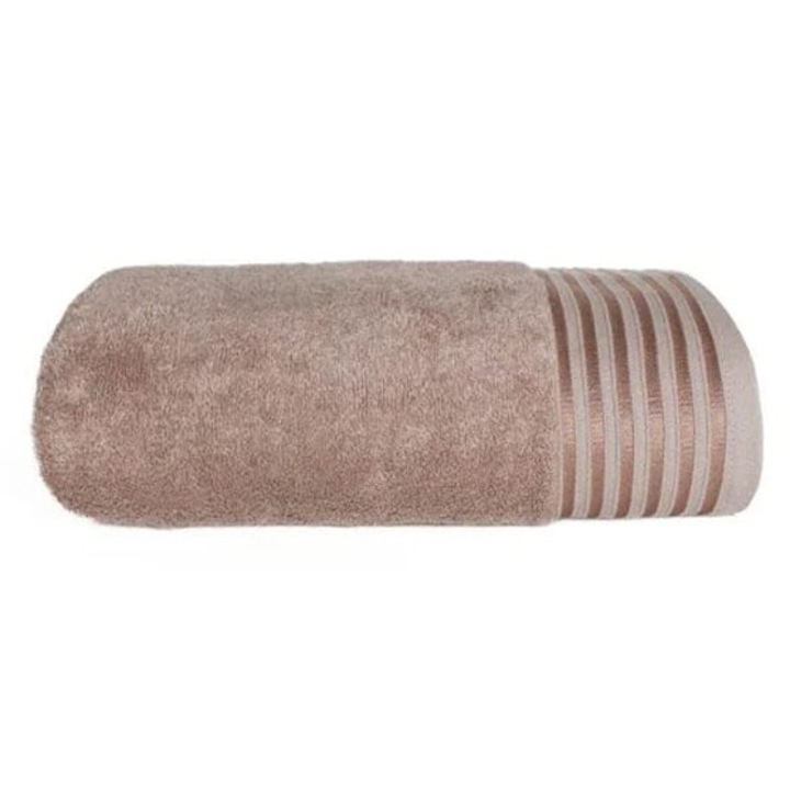 Prosop Frotte Vela, Faro, 70x140 cm, 60% bumbac, 40% modal, culoare taupe, 550 g/m2