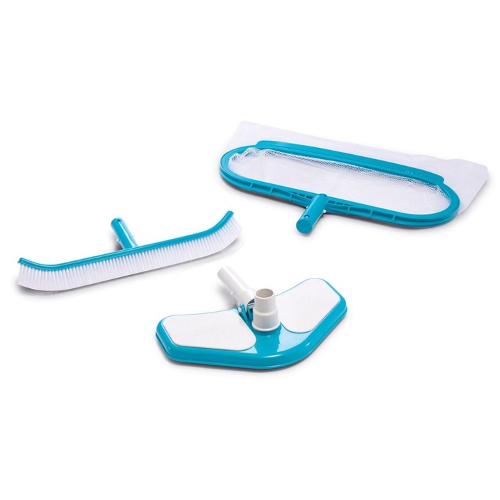Set accesorii curatare piscina, Intex, plasa, perie, capat aspirator, 29,8mm