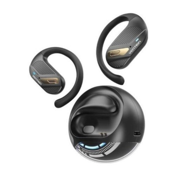 Casti Bluetooth Vention OpenBeat Negru, 304691, Microfon/Casti