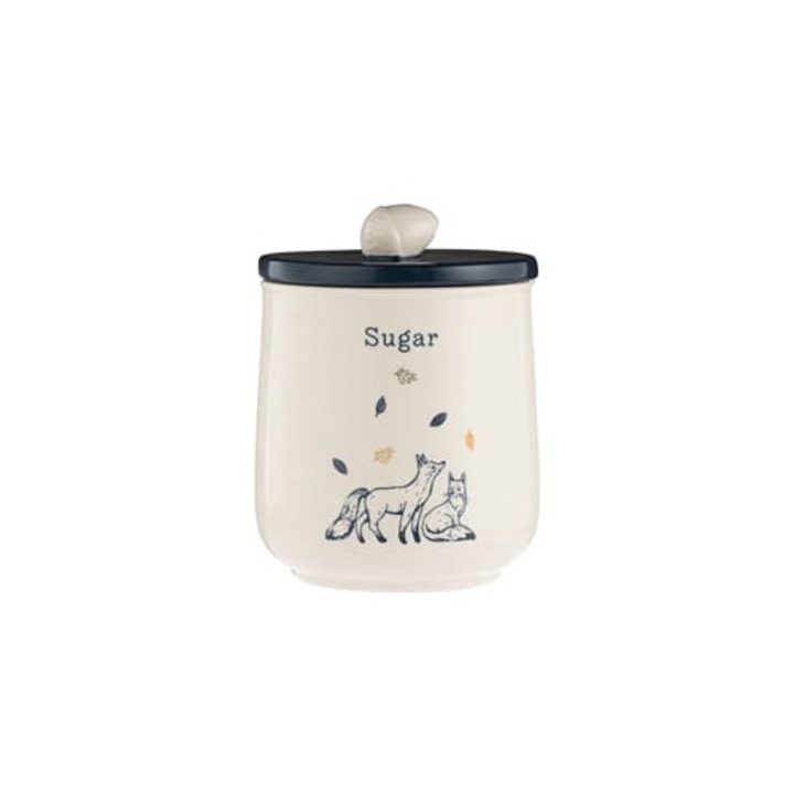 Élelmiszeres doboz, Woodland, 1l, kerámia, krém, 12,7x16,4cm