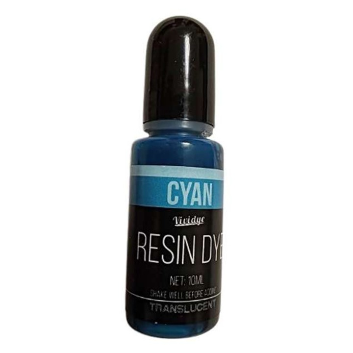Colorant Albastru verzui pentru rasina epoxidica, Vividye, 10 ml