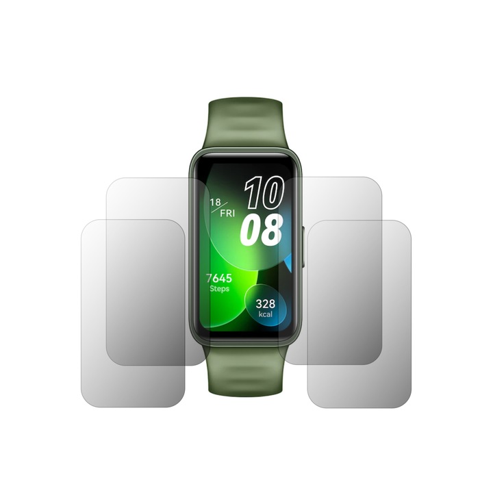 Set 4X Folie Protectie Ecran HD iSkinz pentru Honor Band 8, Invisible Skinz, Siliconica Ultra-Clear cu Acoperire Totala, Adeziva si Flexibila